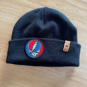 Peter Grimm x Grateful Dead Steal Your Face Black Beanie Hat Deadhead